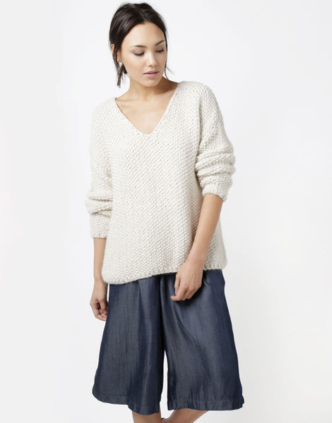 01 paradis v neck sweater ivorywhite